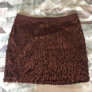 Brown sequin skirt